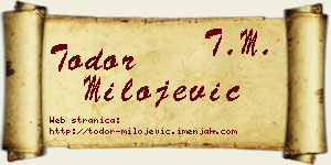 Todor Milojević vizit kartica
